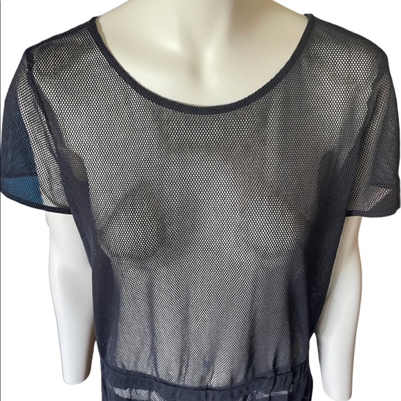 Mark Black Mesh Dress/ Beach Coverup - Size Large - Picture 6 of 8